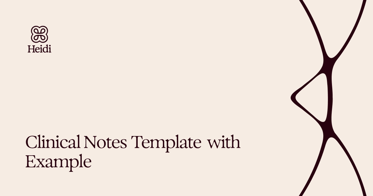 Clinical Notes Template with Example