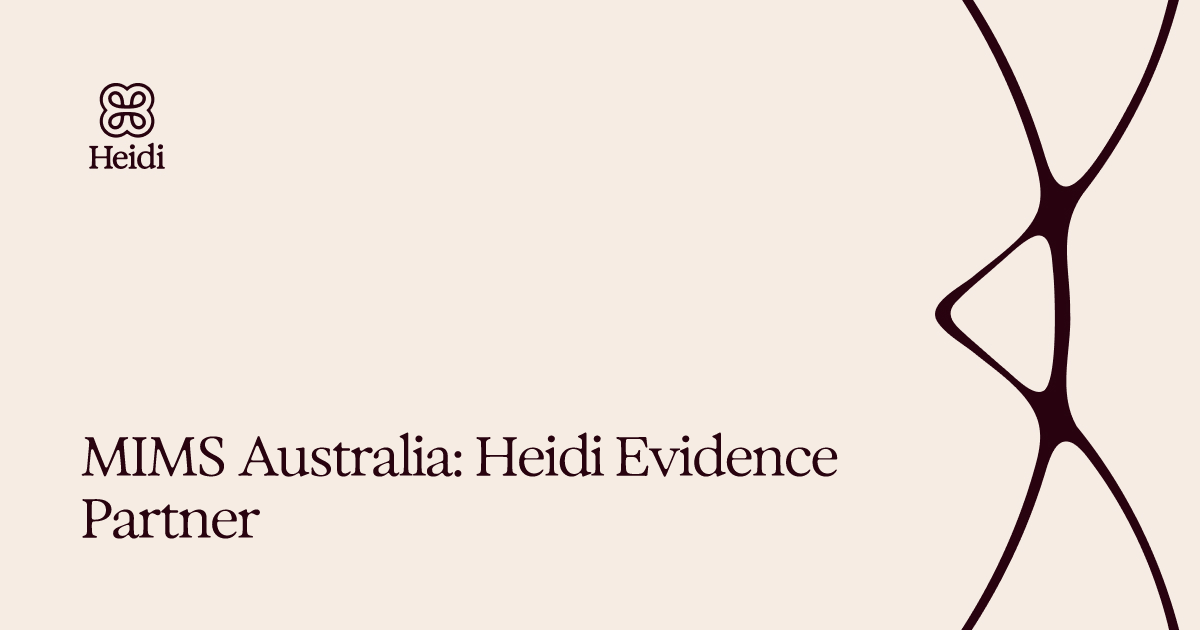 MIMS Australia: Heidi Evidence Partner