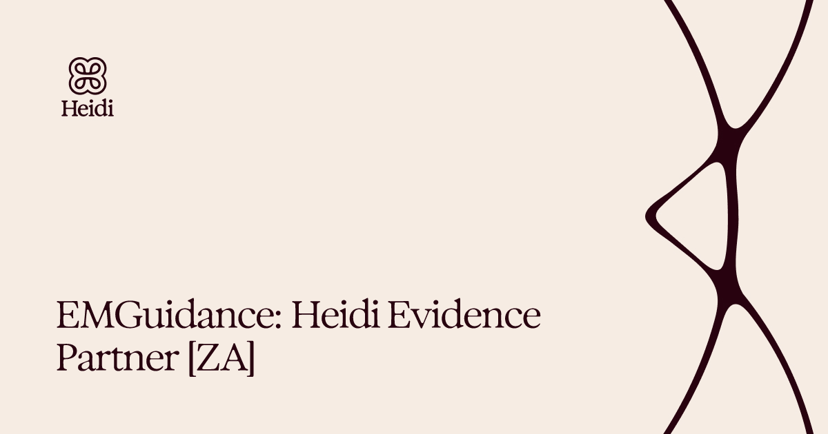 EMGuidance: Heidi Evidence Partner [ZA]