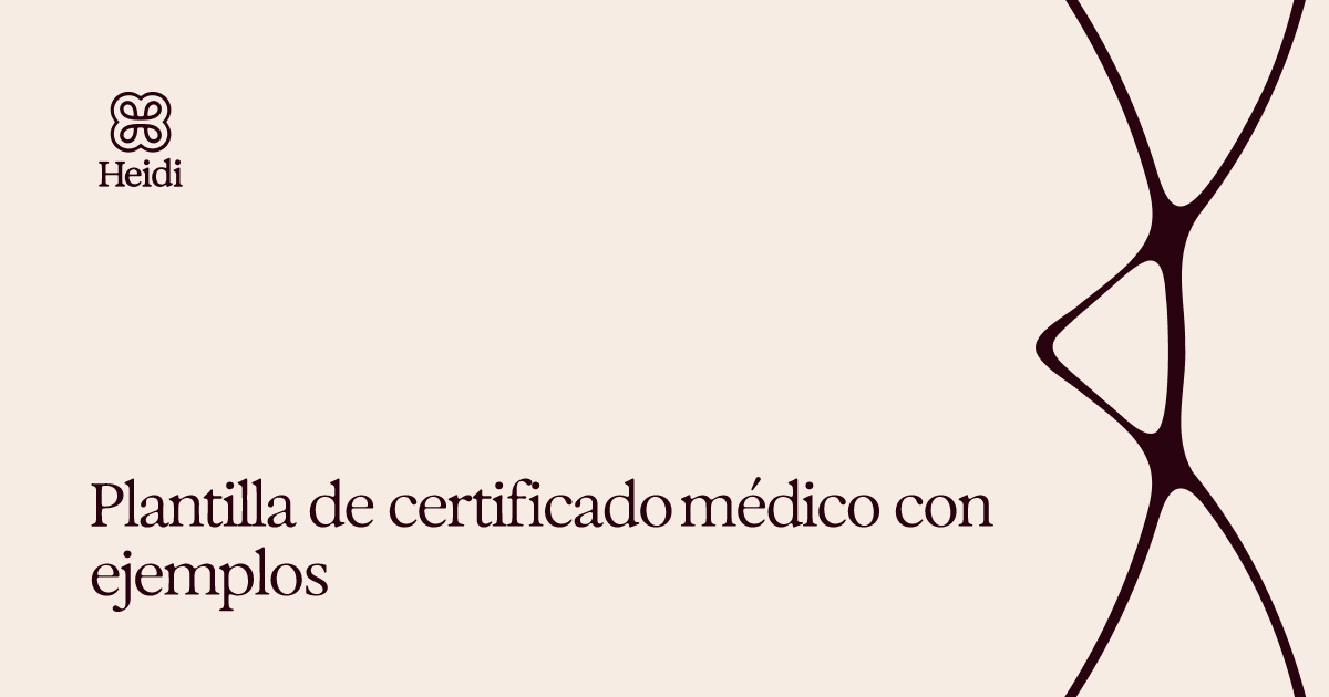 Plantilla de certificado médico con ejemplos